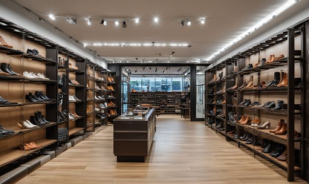 Professional shoemaker working with leather boots in workshop